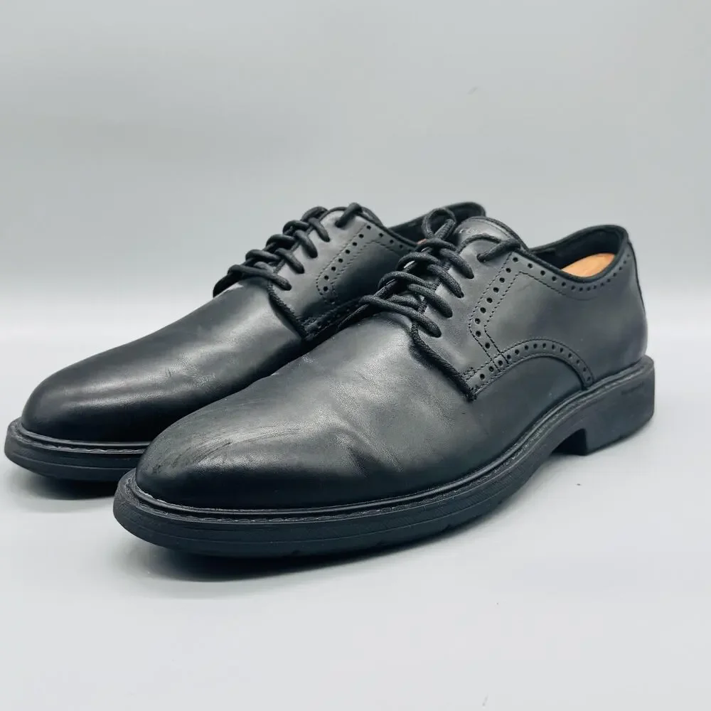 Cole Haan Shoes Mens 11 Black Leather Grandseries Derby Oxford Dress Comfort